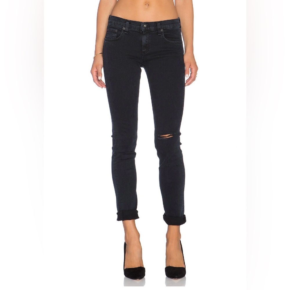 Rag & Bone Coal with Holes Women’s Skinny Jeans. Size 26